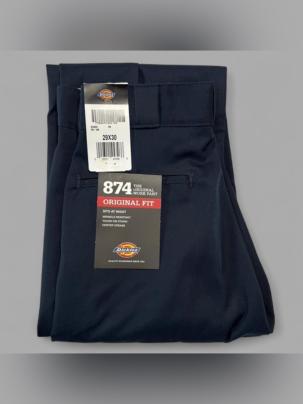 NWT Dickies 874 Original Fit Straight Leg Navy Utility Work Pants. Size 29x30.